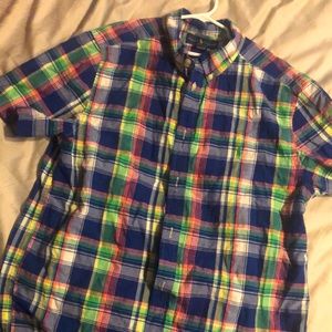 Ralph Lauren Plaid button down short sleeve shirt